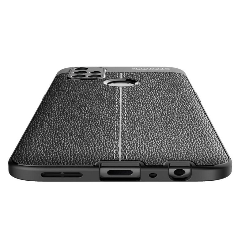 Coque OnePlus Nord N10 Effet Cuir Litchi Double Line