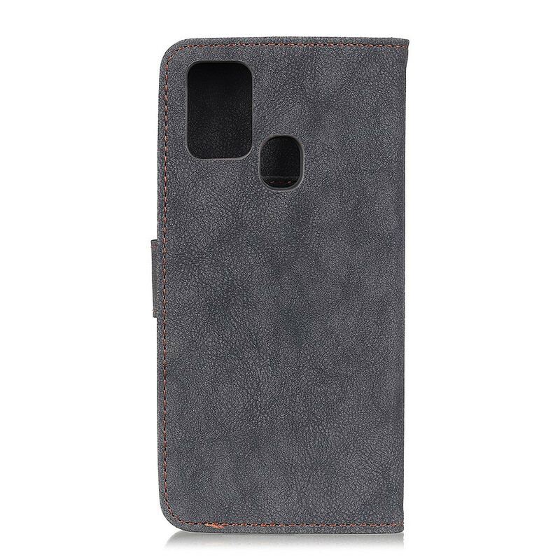 Housse OnePlus Nord N10 Cuir Fendu Rétro KHAZNEH