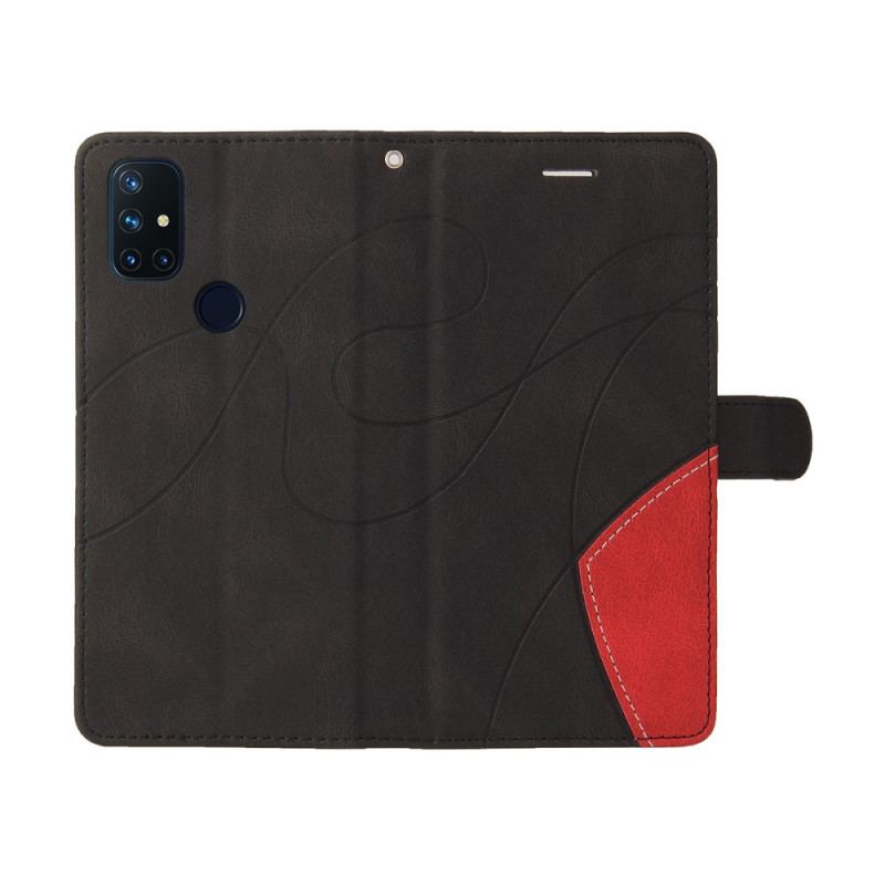 Housse OnePlus Nord N10 Simili Cuir Bicolore Signature