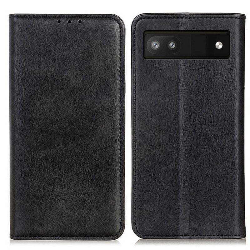 Flip Cover Google Pixel 6A Cuir Fendu