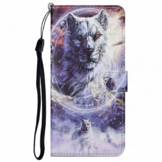 Housse Google Pixel 6A Loups à Lanière