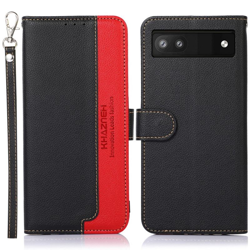 Housse Google Pixel 6A Style Litchi RFID KHAZNEH
