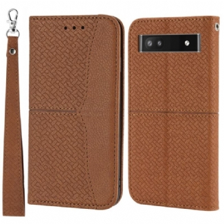 Housse Google Pixel 6A Style Tissé à Lanière