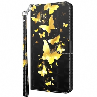 Housse Google Pixel 6A Vol de Papillons à Lanière