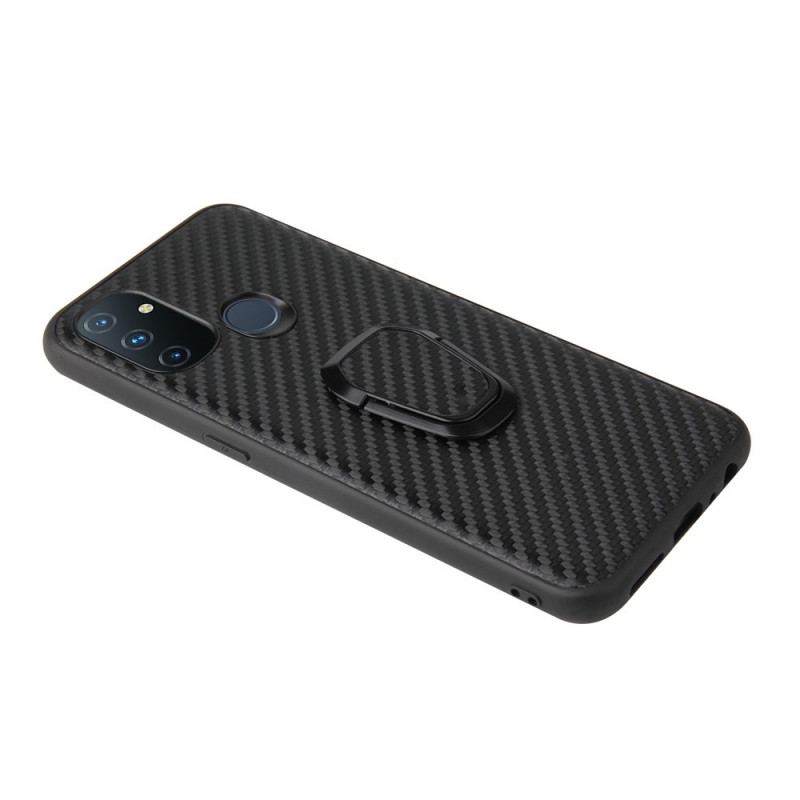 Coque OnePlus Nord N100 Fibre Carbone Anneau-Support