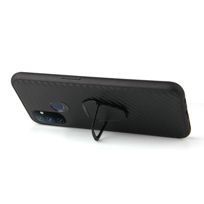 Coque OnePlus Nord N100 Fibre Carbone Anneau-Support