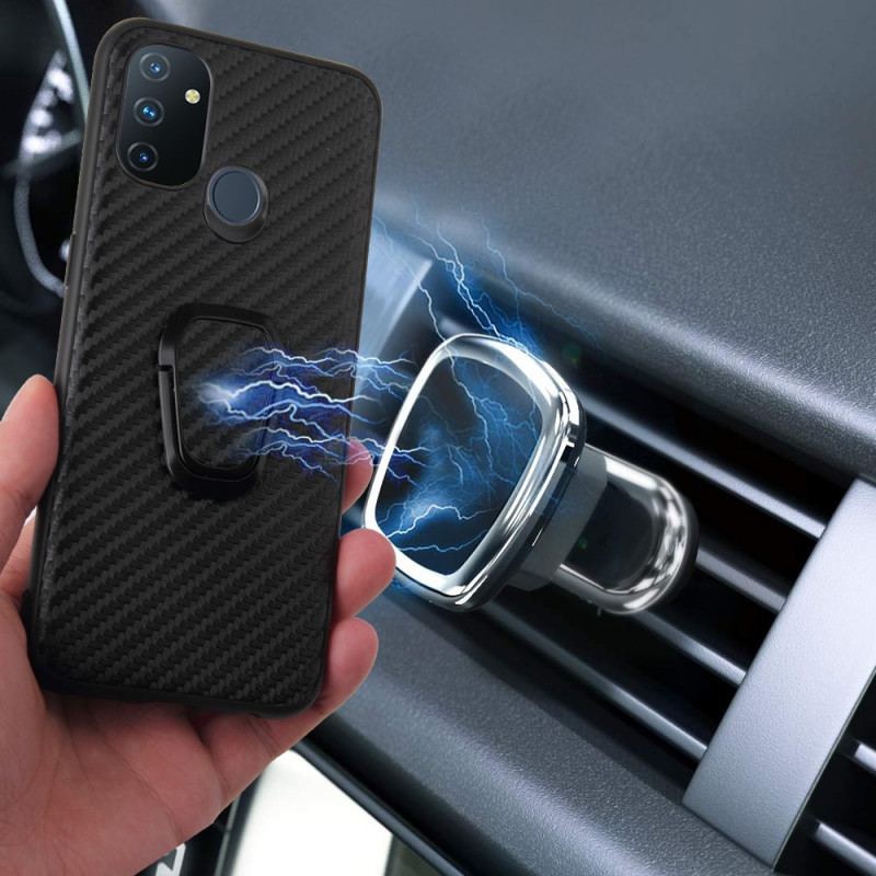 Coque OnePlus Nord N100 Fibre Carbone Anneau-Support