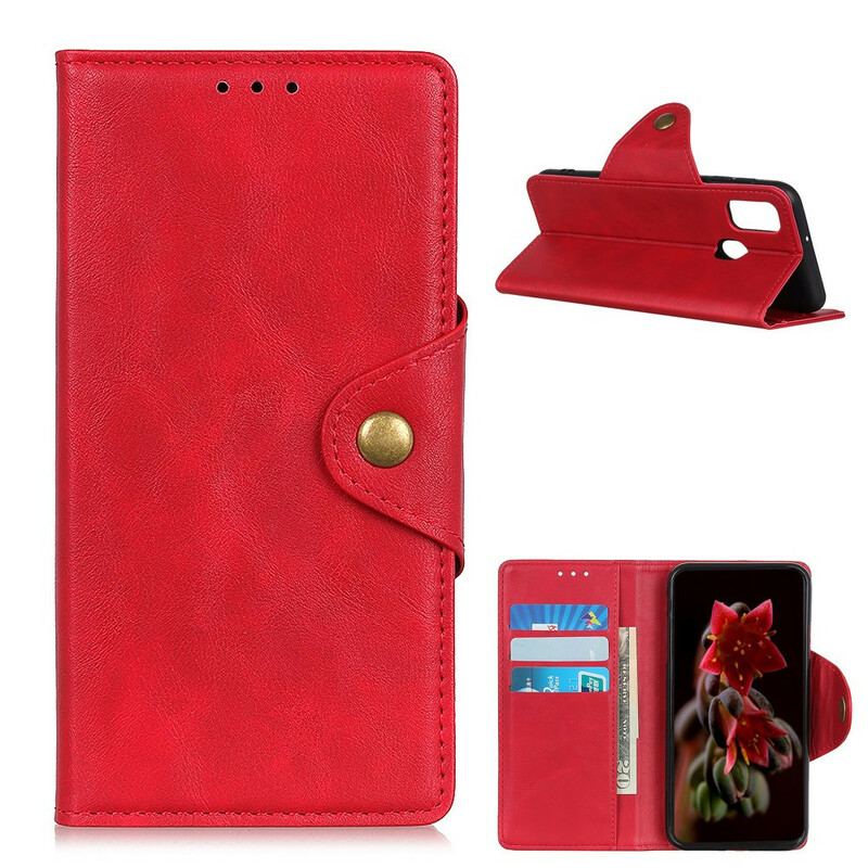 Housse OnePlus Nord N100 Simili Cuir Bouton Décoratif