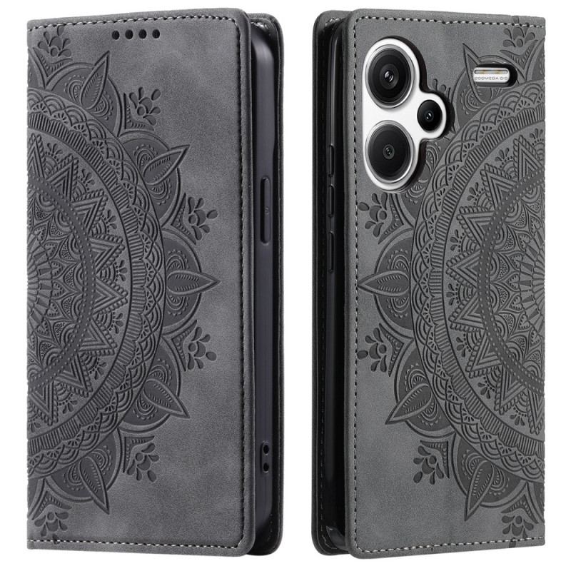 Flip Cover Xiaomi Redmi Note 13 Pro Plus 5G Effet Daim Mandala