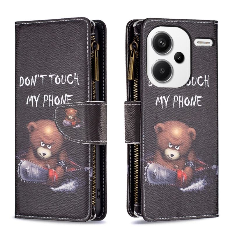Housse Xiaomi Redmi Note 13 Pro Plus 5G Portefeuille Ours Dangereux