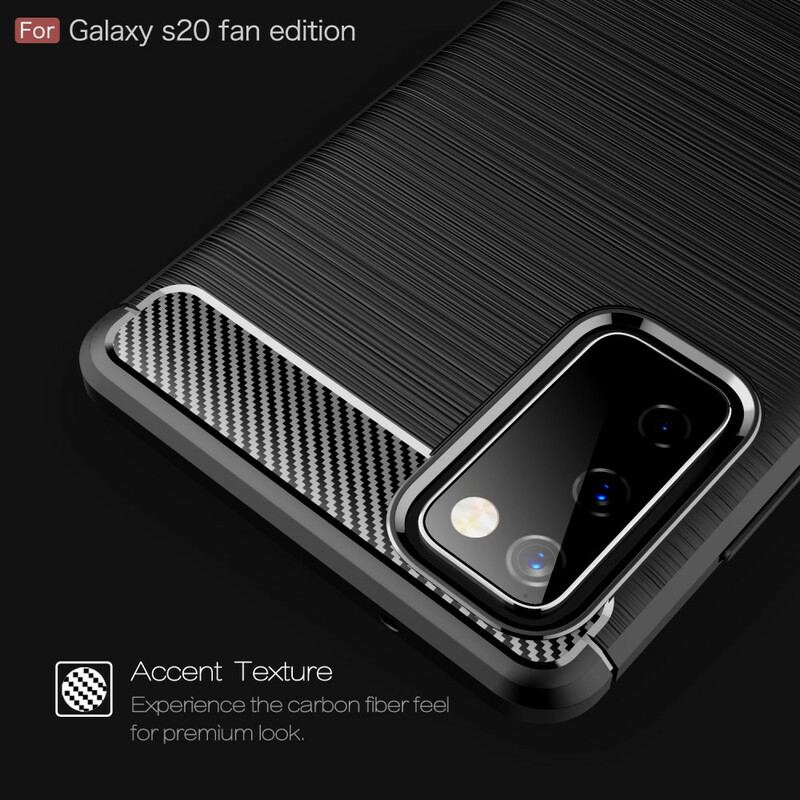 Coque Samsung Galaxy S20 FE Fibre Carbone Brossée