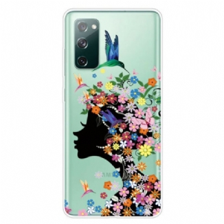 Coque Samsung Galaxy S20 FE Jolie Tête Fleurie