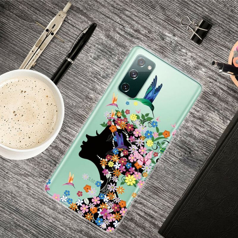 Coque Samsung Galaxy S20 FE Jolie Tête Fleurie