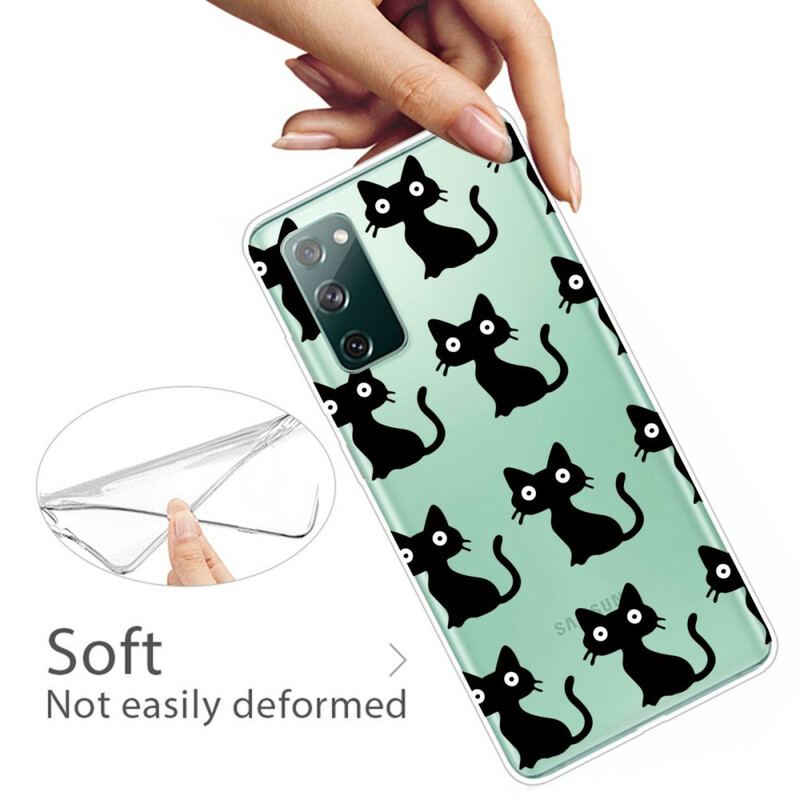Coque Samsung Galaxy S20 FE Multiples Chats Noirs