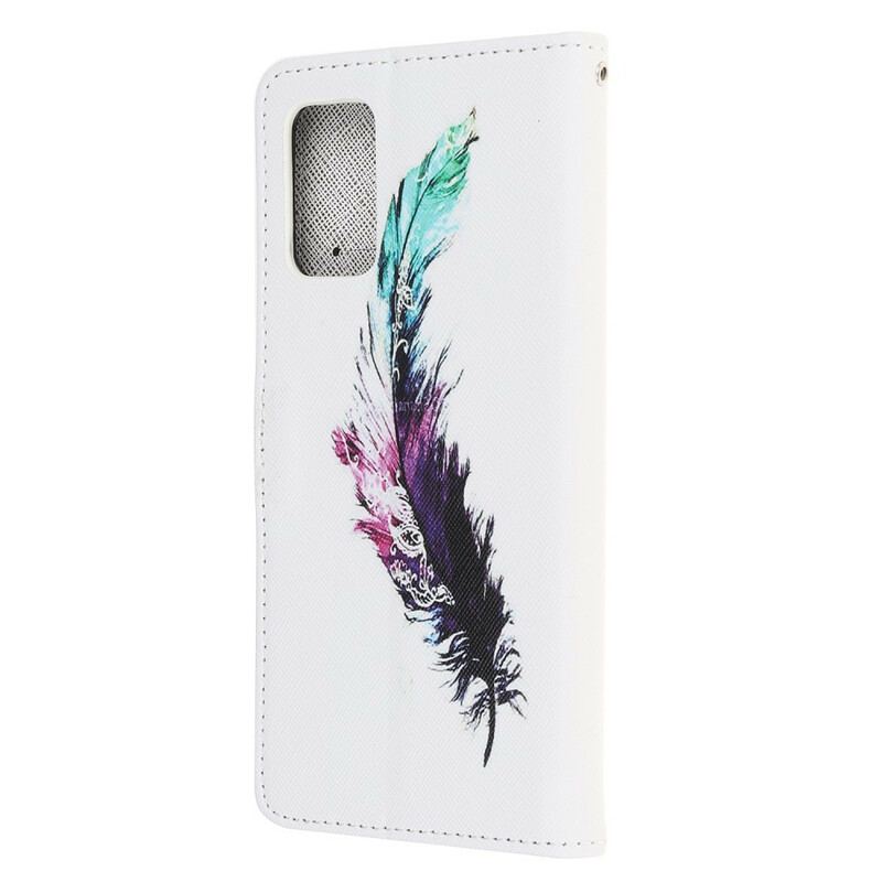 Housse Samsung Galaxy S20 FE Plume à Lanière