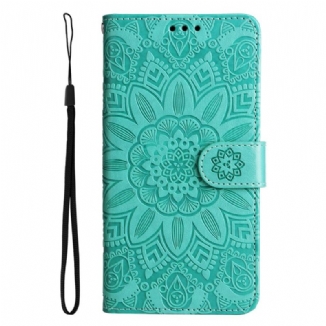 Housse Oppo Reno 8 Pro Tournesol à Lanière