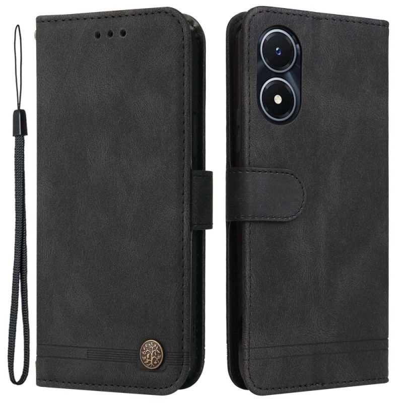 Housse Vivo Y16 Style Cuir avec Rivet Décoratif
