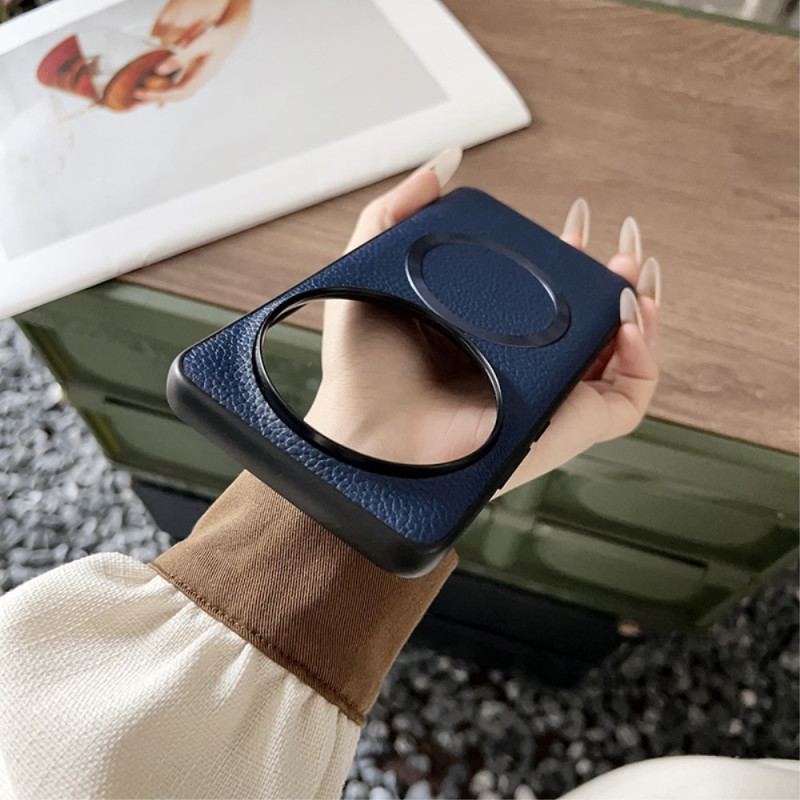 Coque Xiaomi 15 Ultra Compatible MagSafe Effet Cuir Litchi