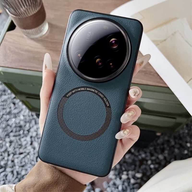 Coque Xiaomi 15 Ultra Compatible MagSagfe Effet Cuir