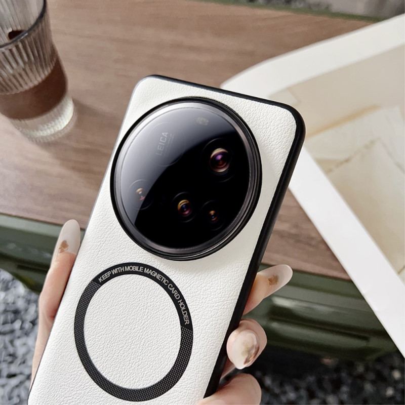Coque Xiaomi 15 Ultra Compatible MagSagfe Effet Cuir