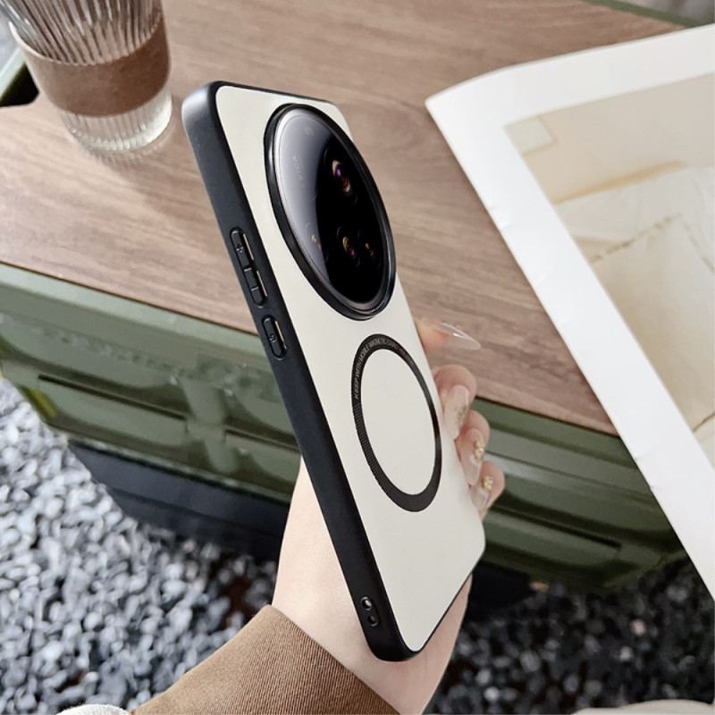 Coque Xiaomi 15 Ultra Compatible MagSagfe Effet Cuir