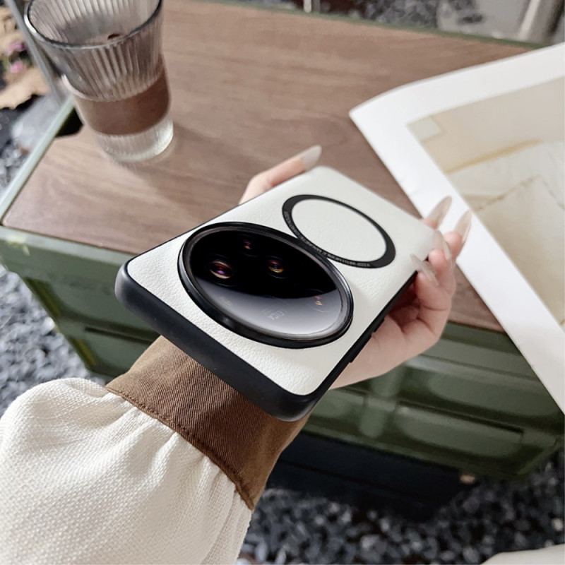 Coque Xiaomi 15 Ultra Compatible MagSagfe Effet Cuir