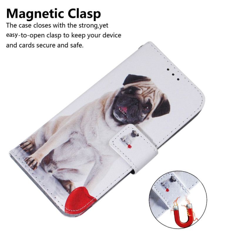 Étui Portefeuille avec Motif Chien pour Xiaomi 15 Ultra