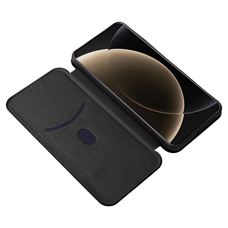 Flip Cover Xiaomi 15 Ultra Fibre Carbone Brossée
