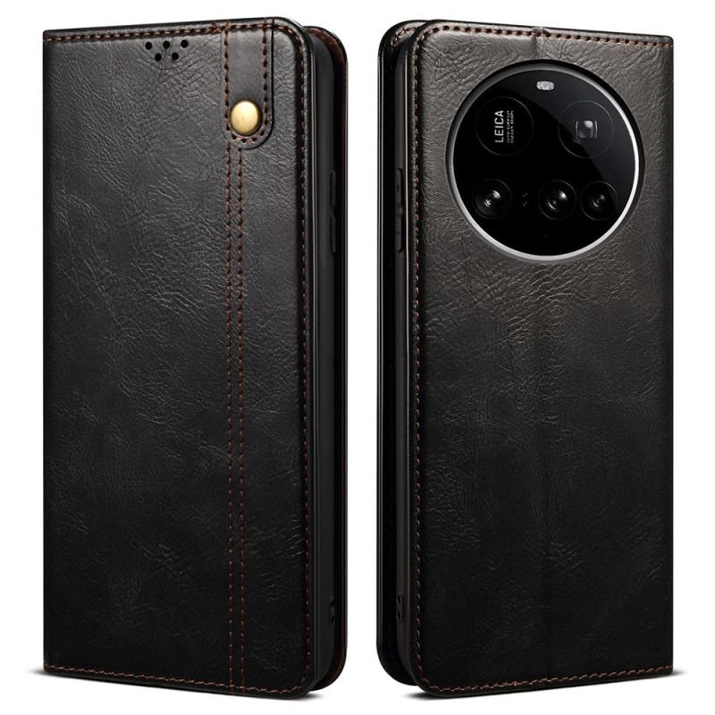 Flip Cover Xiaomi 15 Ultra Simili Cuir Ciré