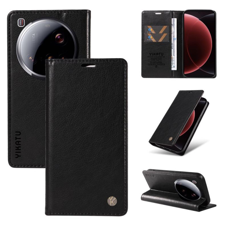 Flip Cover Xiaomi 15 Ultra Simili Cuir Litchi YIKATU