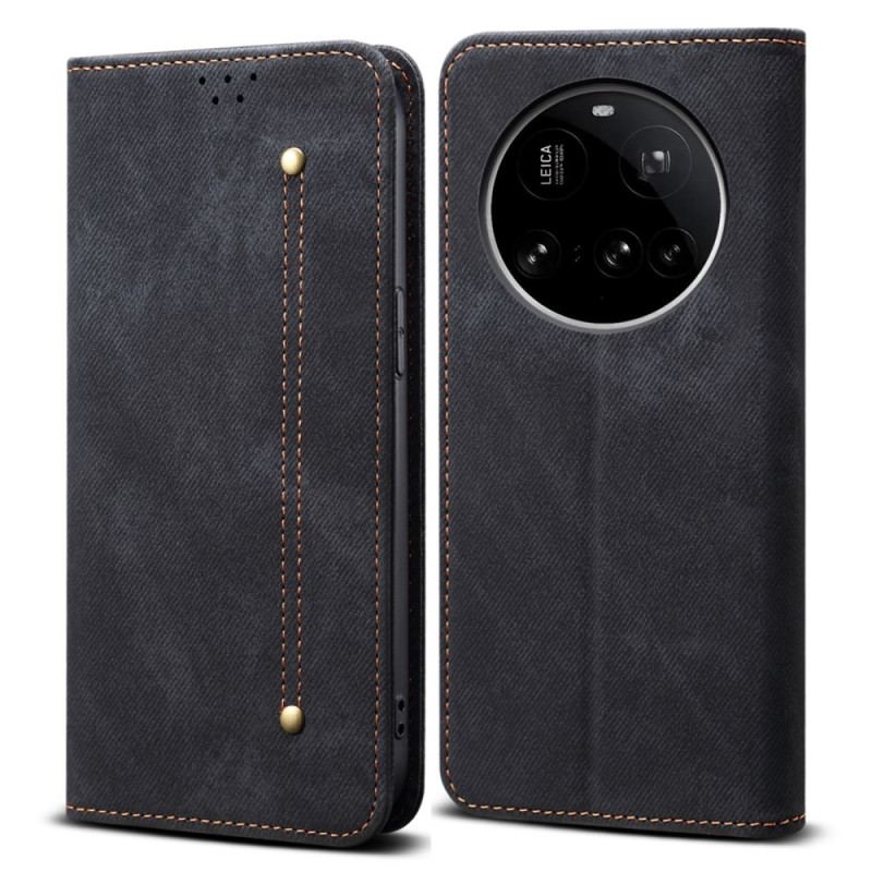 Flip Cover Xiaomi 15 Ultra Tissu Jeans