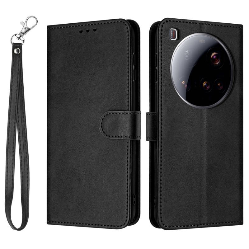 Housse Xiaomi 15 Ultra Effet Cuir à Lanière