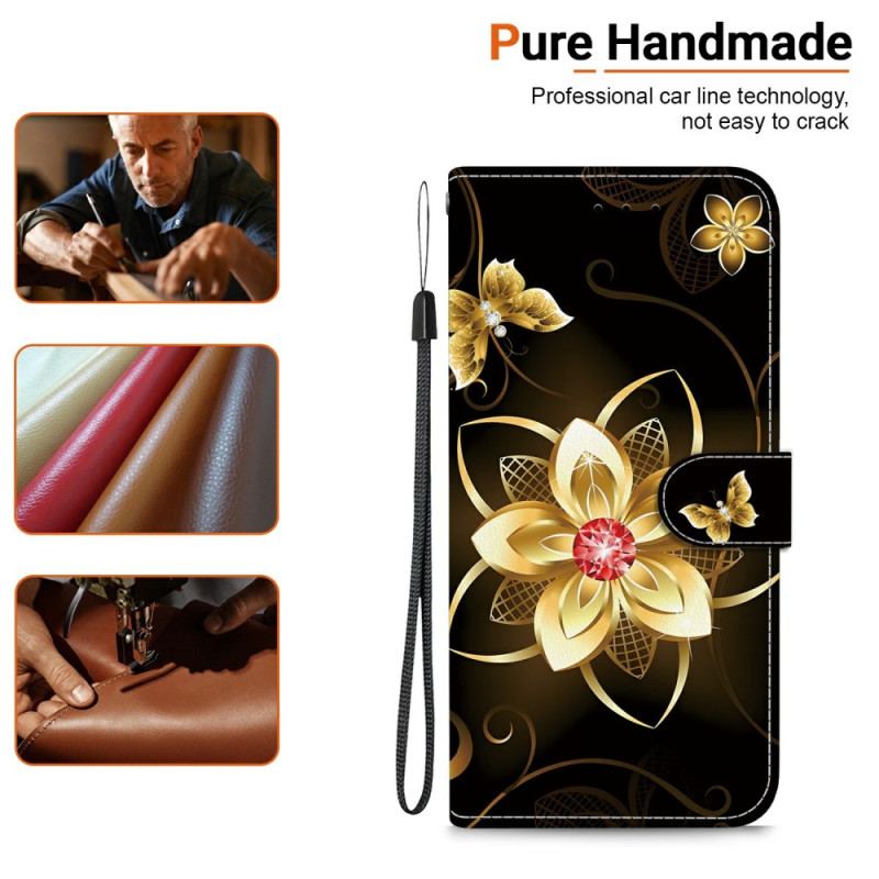 Housse Xiaomi 15 Ultra Fleur Dorée