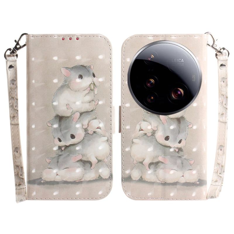 Housse Xiaomi 15 Ultra Hamsters à Lanière