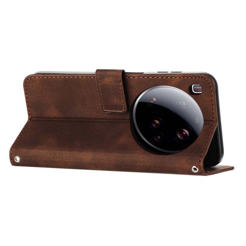 Housse Xiaomi 15 Ultra Lignes Géométriques à Lanière