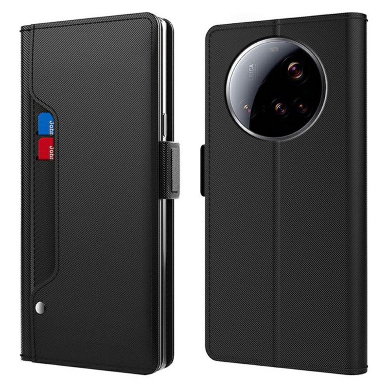 Housse Xiaomi 15 Ultra Miroir et Porte-Cartes Amovible