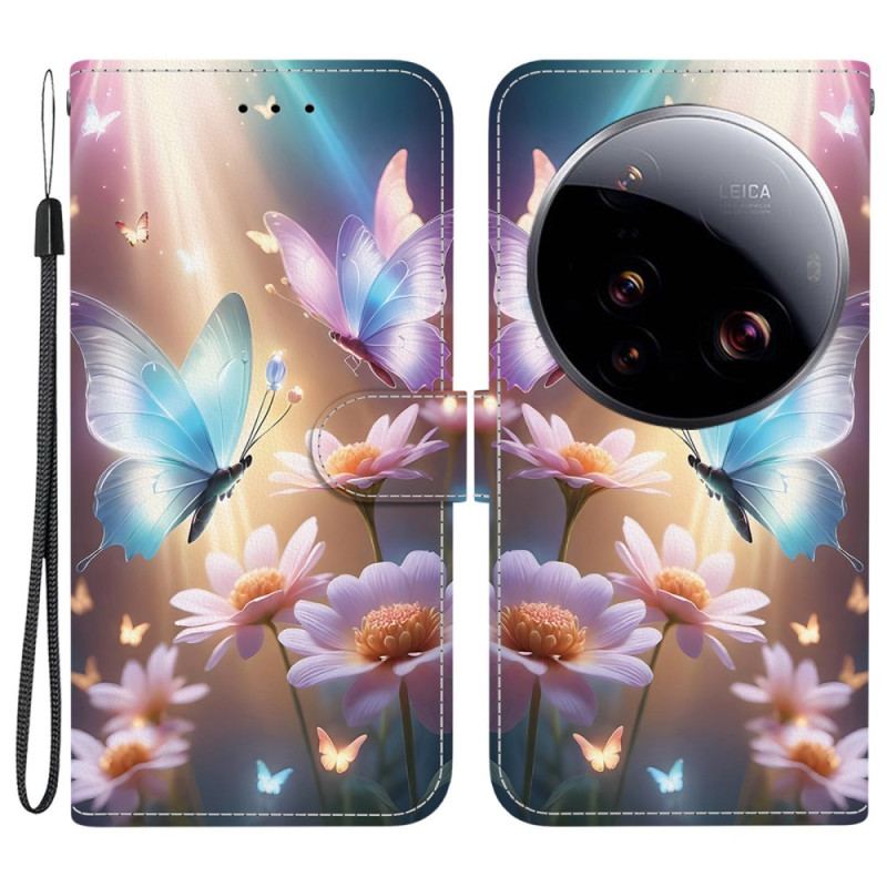 Housse Xiaomi 15 Ultra Papillons et Fleurs Célestes