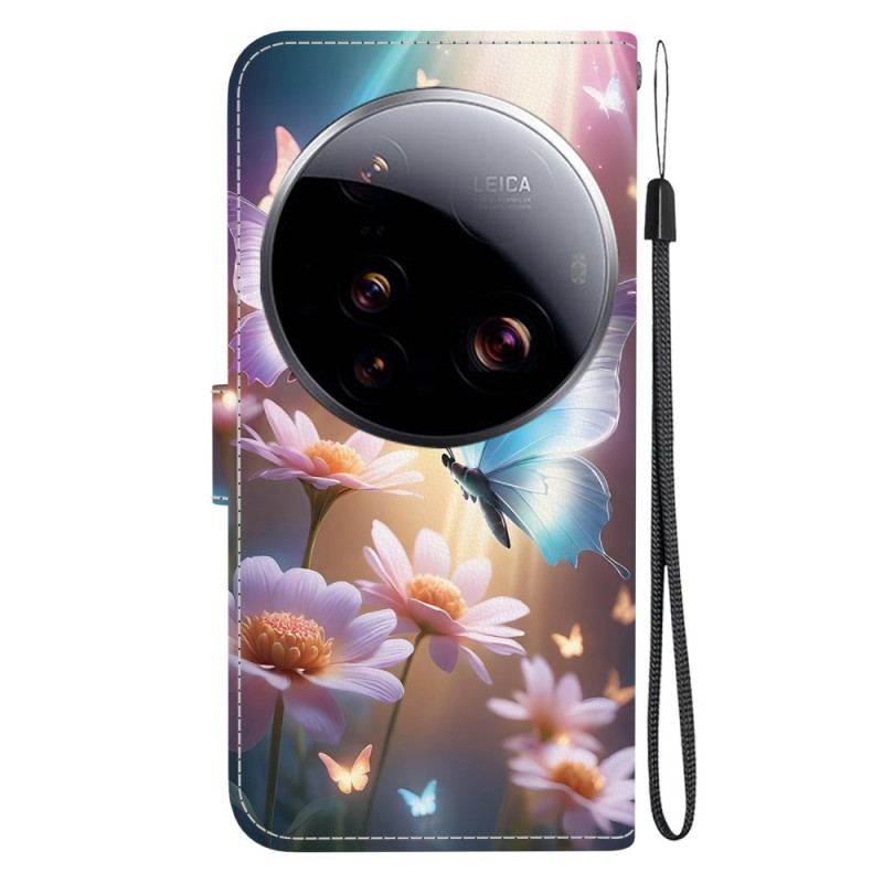 Housse Xiaomi 15 Ultra Papillons et Fleurs Célestes