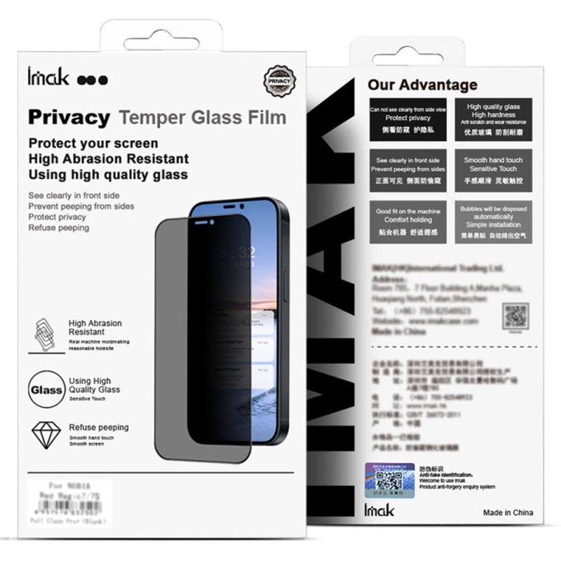 Protection en Verre Trempé Anti-Espion pour Écran Xiaomi 15 Ultra