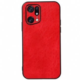 Coque Oppo Find X5 Pro Simili Cuir Texturé