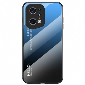 Coque Oppo Find X5 Pro Verre Trempé Hello