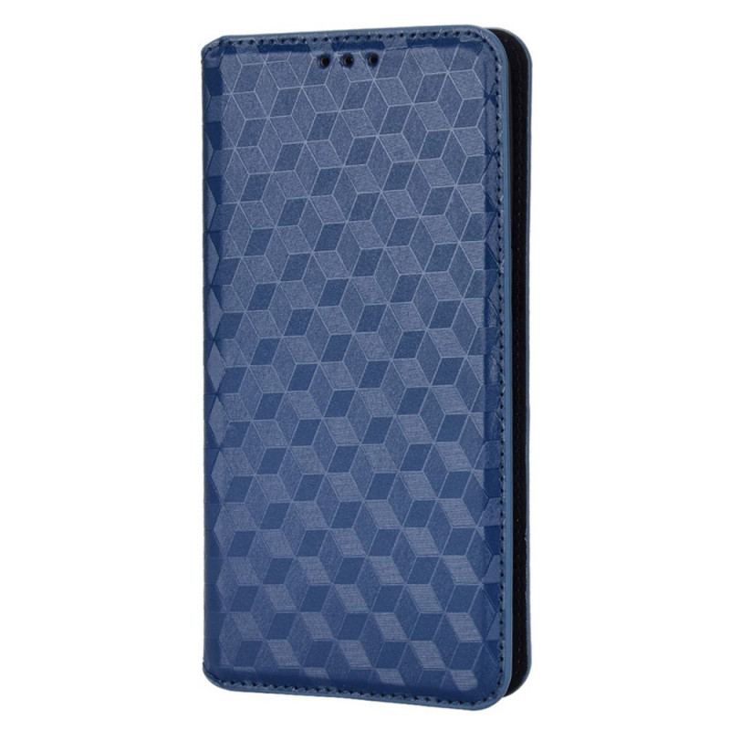 Flip Cover Oppo Find X5 Pro Effet Cuir Diamant 3D