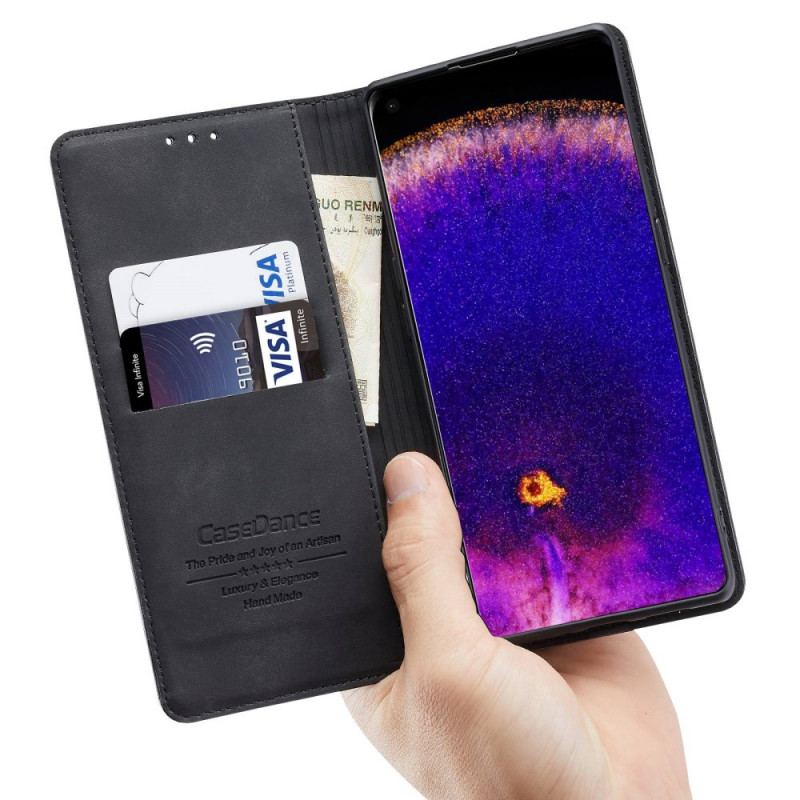 Flip Cover Oppo Find X5 Pro Simili Cuir CASEDANCE