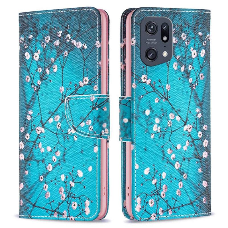 Housse Oppo Find X5 Pro Branches Fleuries