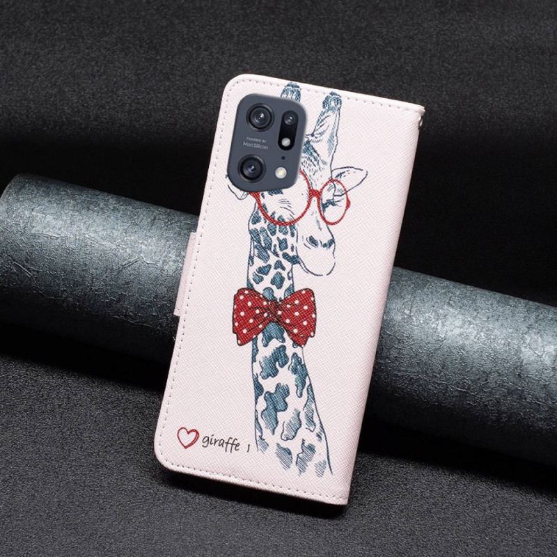 Housse Oppo Find X5 Pro Girafe Intello