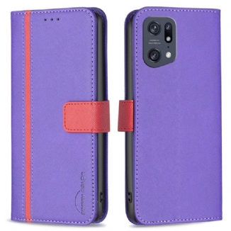 Housse Oppo Find X5 Pro Simili Cuir Tetxuré BINFEN COLOR