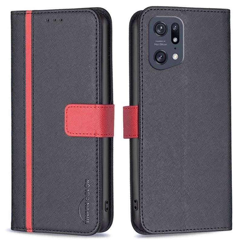 Housse Oppo Find X5 Pro Simili Cuir Tetxuré BINFEN COLOR