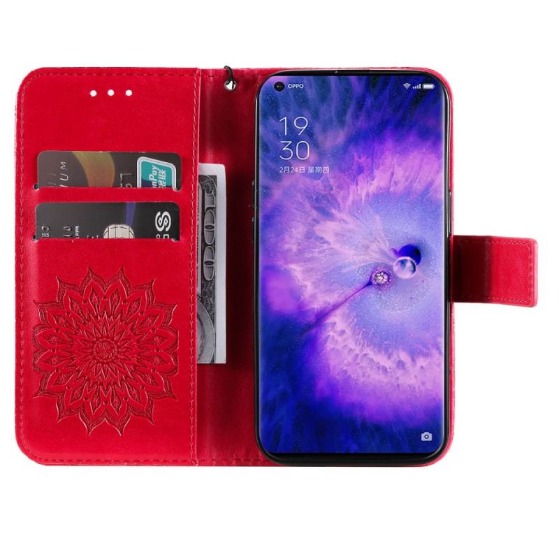 Housse Oppo Find X5 Pro Soleil à Lanière