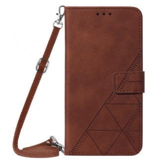 Housse Oppo Find X5 Pro Triangles avec Bandoulière