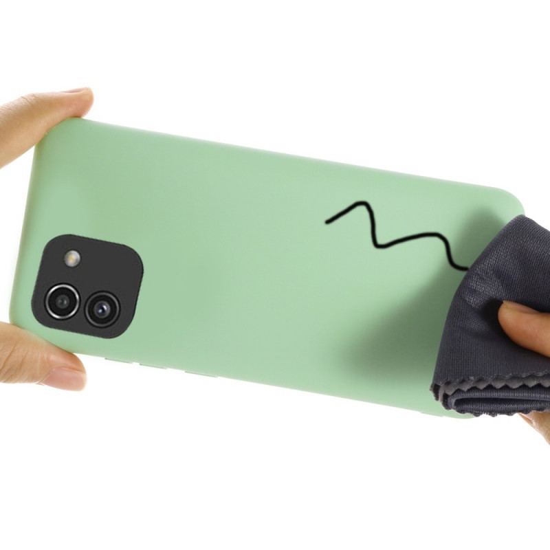 Coque Samsung Galaxy A03 Silicone Liquide Avec Lanière
